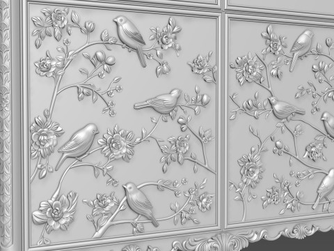 Sideboard Cabinet for CNC Modello 3D
