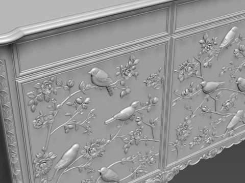 Sideboard Cabinet for CNC Modello 3D