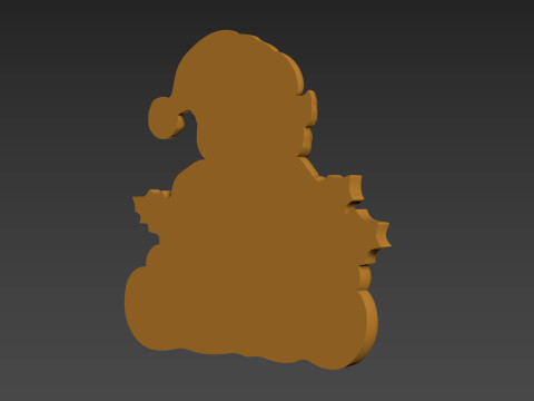 Merry Christmas Santa Claus 3D Relief Modello di stampa 3D