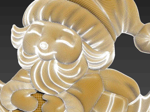 Merry Christmas Santa Claus 3D Relief Modello di stampa 3D