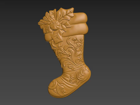 Al&iacute;vio de sacos de meias de Natal Modelo de Impressão 3D