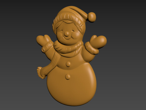 Snowman Relief Model do druku 3D