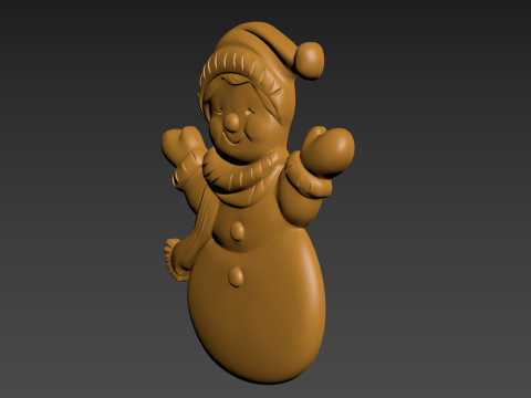Snowman Relief Model do druku 3D