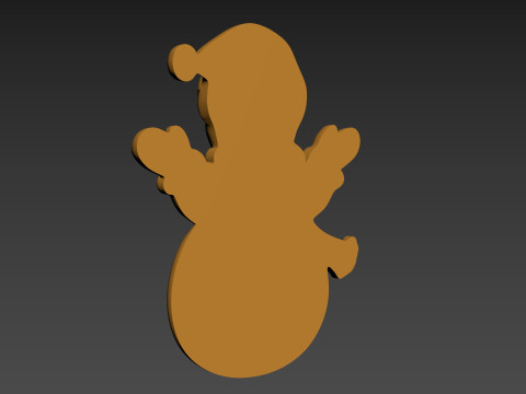 Snowman Relief Model do druku 3D