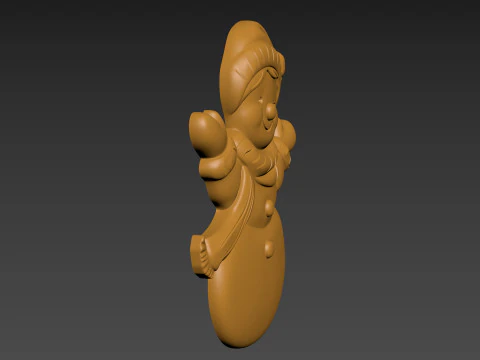 Snowman Relief 3D Print Model