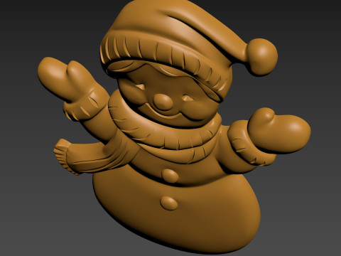 Snowman Relief Model do druku 3D