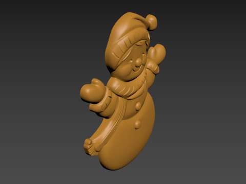Snowman Relief Model do druku 3D