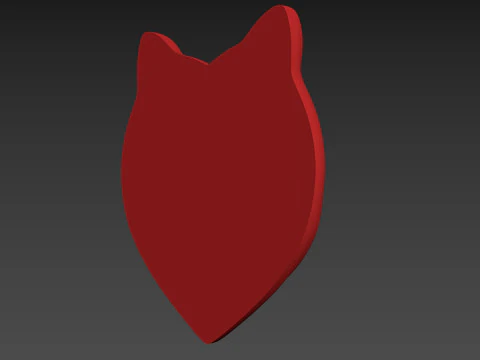 Heart Cat Valentines Day 3D Print Model