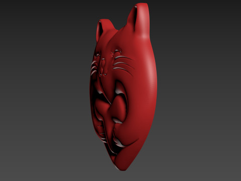 Heart Cat Valentines Day Model Cetak 3D