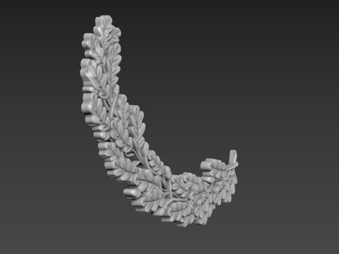 Oak branch relief 3D 模型