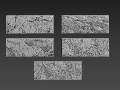 벽돌 돌 석고 질감 마무리 3D 프린트 모델