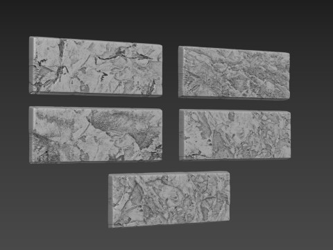 Brick stone plaster texture finishing Modello di stampa 3D