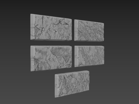 Brick stone plaster texture finishing Modello di stampa 3D