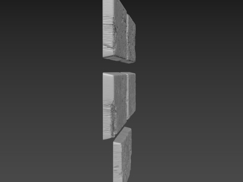 Brick stone plaster texture finishing Modello di stampa 3D