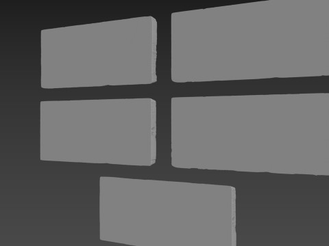 Brick stone plaster texture finishing Modello di stampa 3D