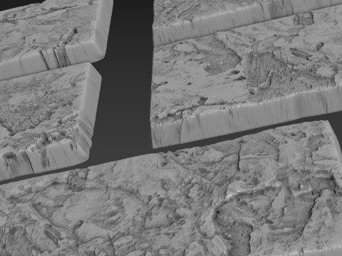 Brick stone plaster texture finishing Modello di stampa 3D