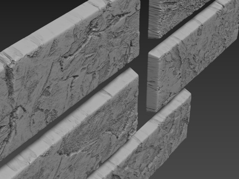 Brick stone plaster texture finishing Modello di stampa 3D