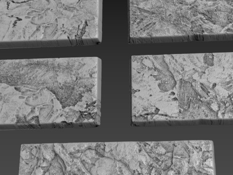 Brick stone plaster texture finishing Modello di stampa 3D