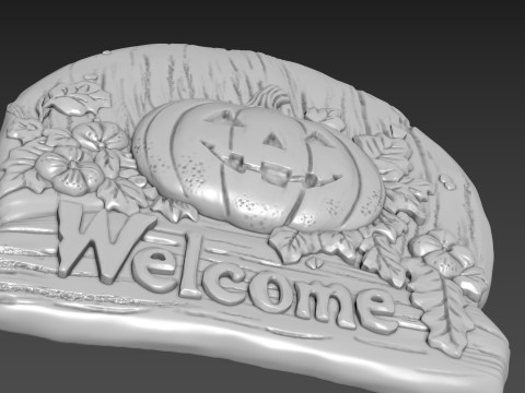 Pumpkin Halloween Relief 3D Model
