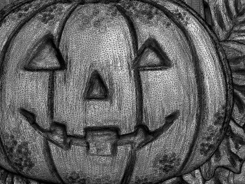 Pumpkin Halloween Relief 3D Model