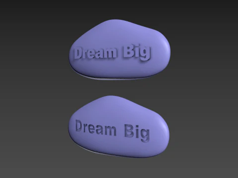 Stone Dream Big 3D Print Model