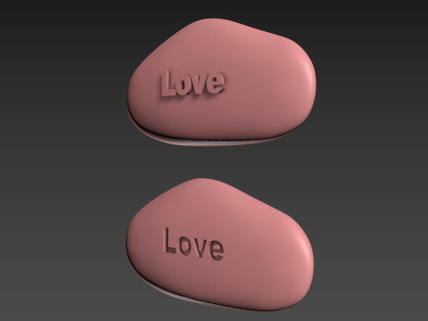 Stone Decor Mascot Amulet Modèles 3D en vedette