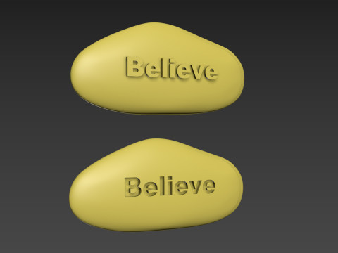 Stone Decor Mascot Amulet Believe 3D Print Model