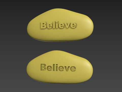 Stone Decor Mascot Amulet Believe 3D Print Model