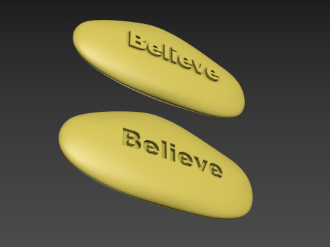Stone Decor Mascot Amulet Believe 3D Print Model