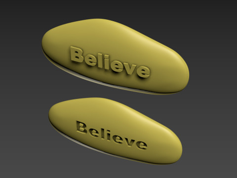 Stone Decor Mascot Amulet Believe 3D Print Model