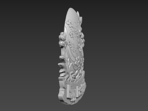 Easter Bunny Relief Decor Modelo 3D