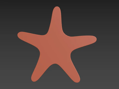 Starfish Echinoderm Sea Star 3D Print Model