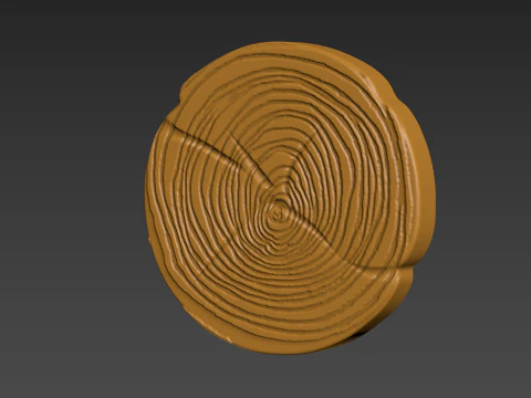 Wood Slice Stump Cut trunk Tree cross-section 3D Print Model