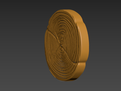 Wood Slice Stump Cut trunk Tree cross-section 3D-Druckmodell