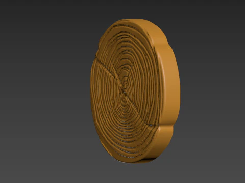 Wood Slice Stump Cut trunk Tree cross-section 3D Print Model