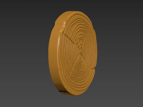 Wood Slice Stump Cut trunk Tree cross-section 3D Print Model