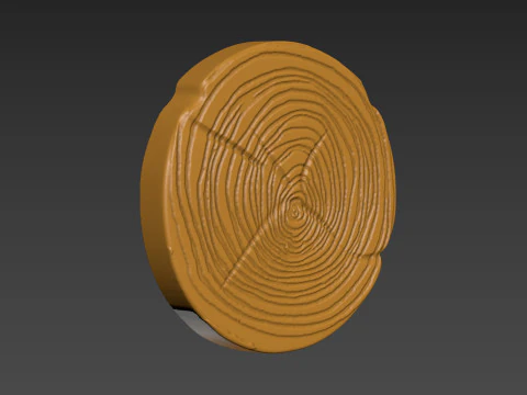 Wood Slice Stump Cut trunk Tree cross-section 3D Print Model