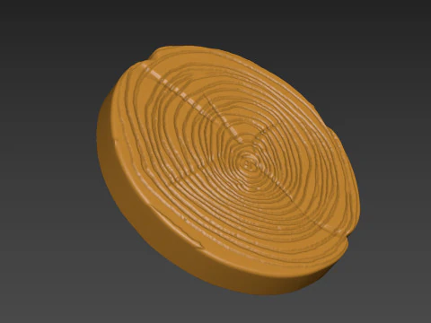 Wood Slice Stump Cut trunk Tree cross-section 3D Print Model