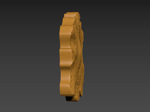 Stump Wood slice Relief 3D Print Model