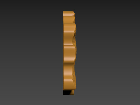 Stump Wood slice Relief Modello di stampa 3D