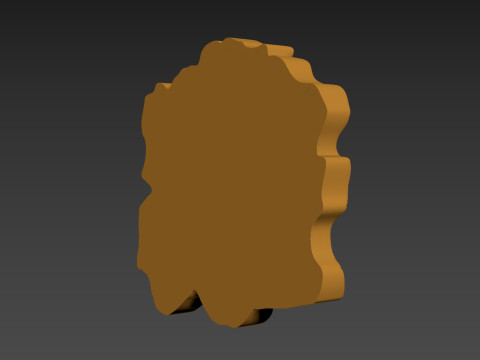 Stump Wood slice Relief Modello di stampa 3D