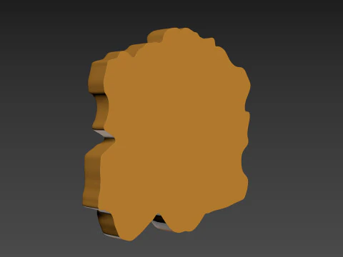 Stump Wood slice Relief 3D Print Model
