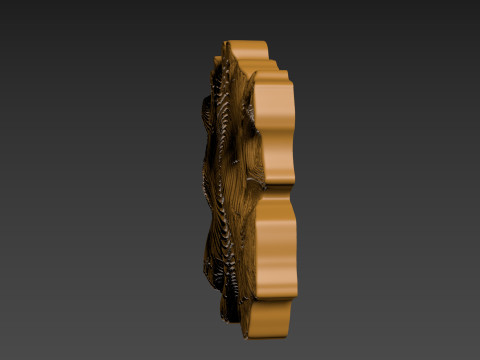 Stump Wood slice Relief Modello di stampa 3D