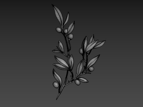 Olive Branch Relief 3D Model