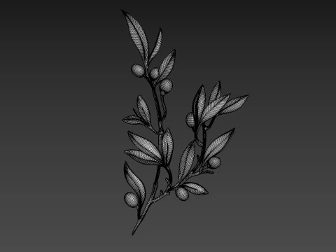Olive Branch Relief 3D Model