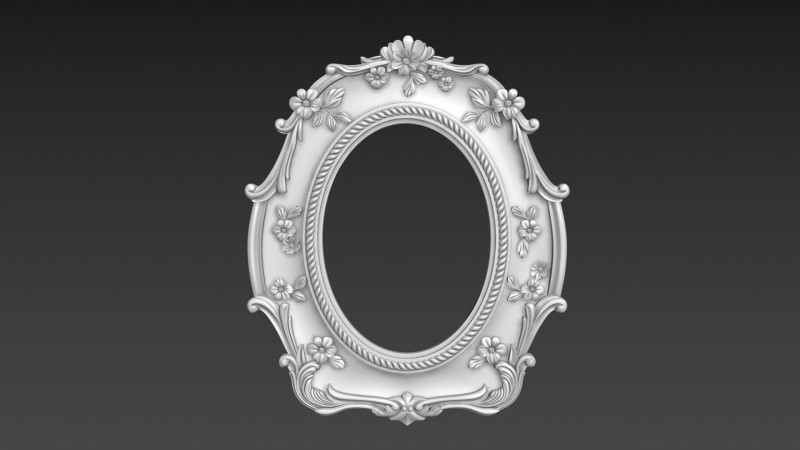 Decorative Mirror and Picture Frame STL CNC Carving 3D Bas-Relief Model 3D Modell .c4d .max .obj .3ds .fbx .stl .blend 