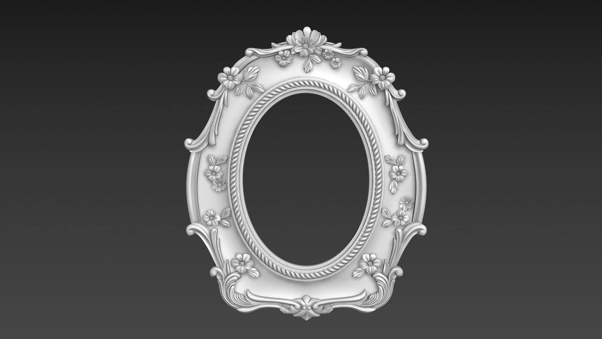 Decorative Mirror and Picture Frame STL CNC Carving 3D Bas-Relief Model 3D Model .c4d .max .obj .3ds .fbx .stl .blend 