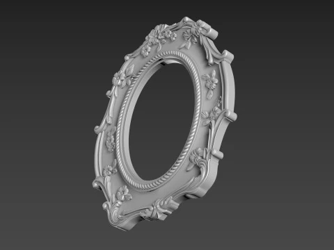 Decorative Mirror and Picture Frame STL CNC Carving 3D Bas-Relief Model 3D Model
