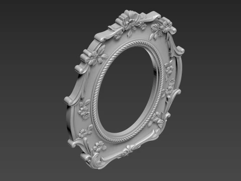 Decorative Mirror and Picture Frame STL CNC Carving 3D Bas-Relief Model 3D Model