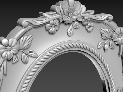 Decorative Mirror and Picture Frame STL CNC Carving 3D Bas-Relief Model 3D Modell